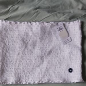 White Textured Pillowcase